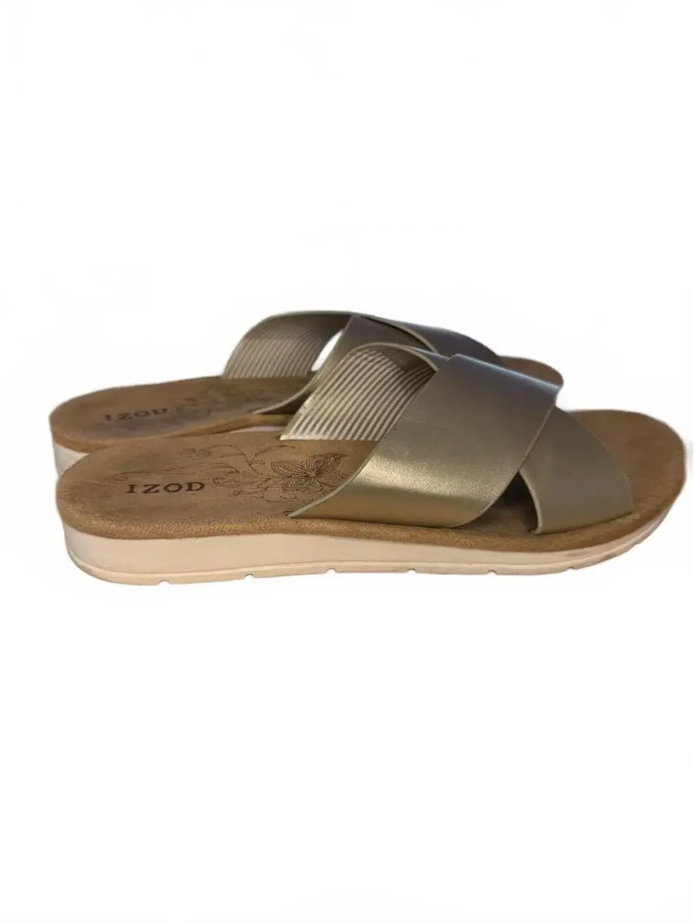 IZOD Women’s Alyssa Strap Sandals Gold Size 7.5 - Picture 3 of 5